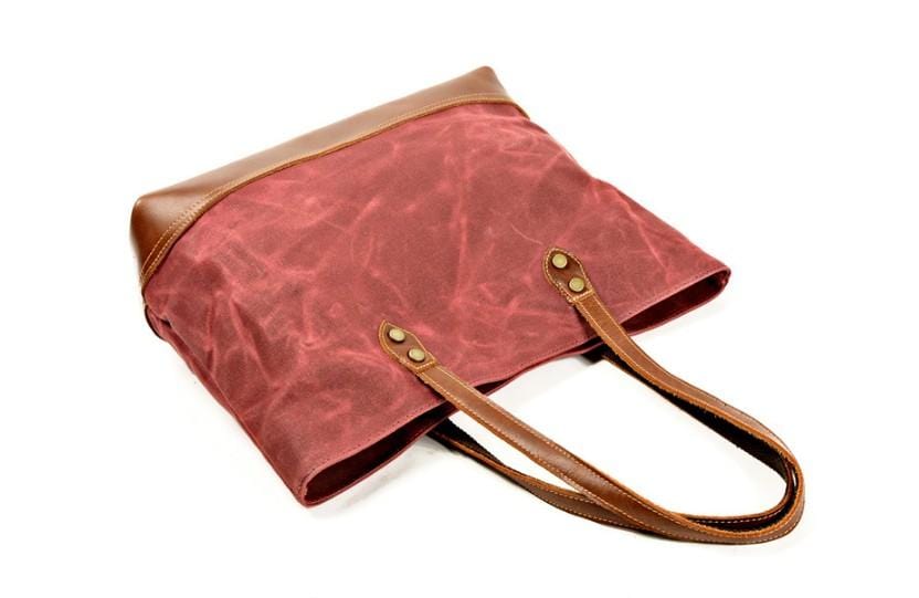 Canvas Handbag Leather Tote Shoulder Bags