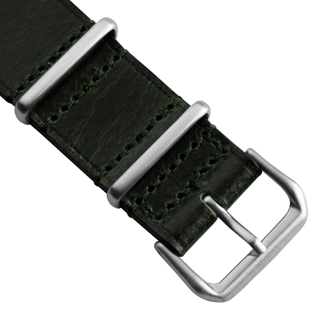 Cambridge Genuine Leather British Military Watch Strap - Vintage Green