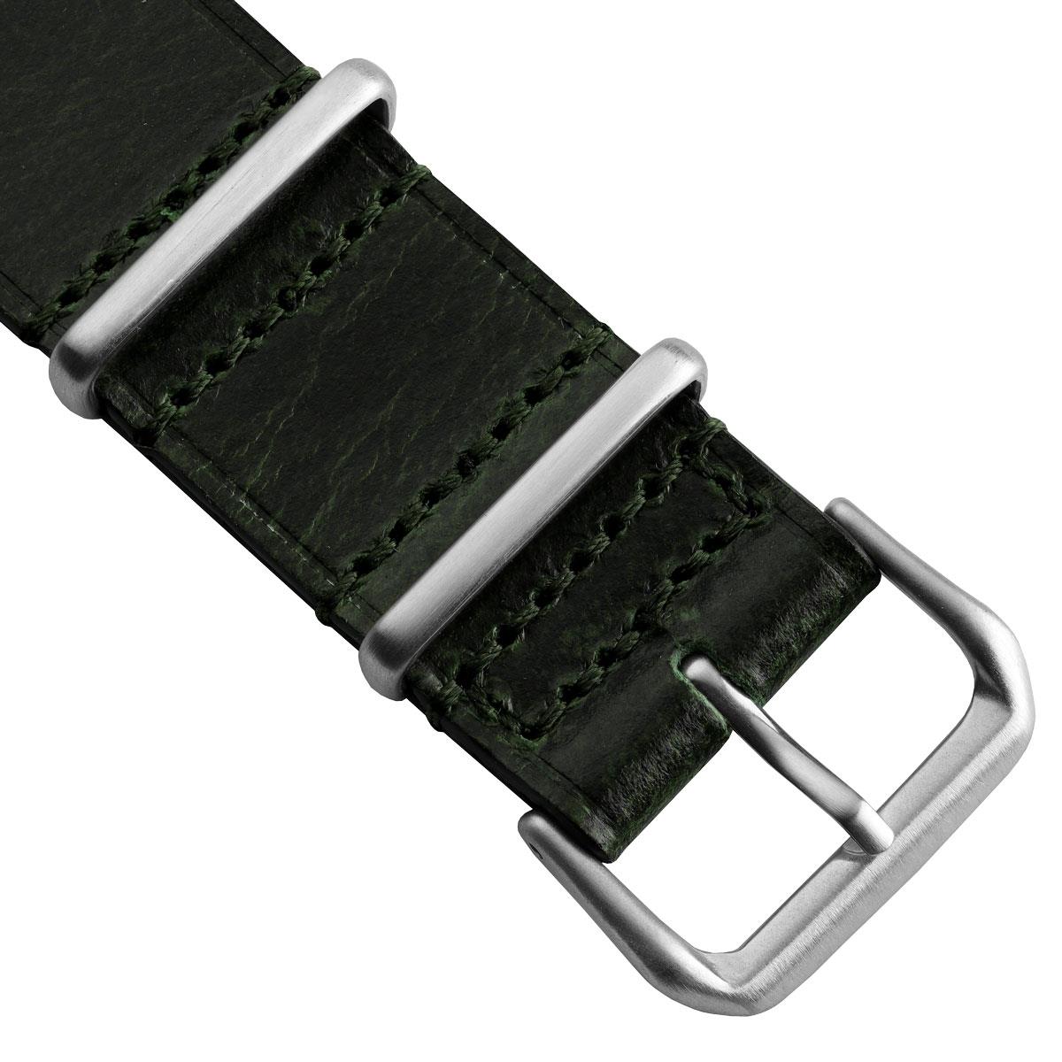 Cambridge Genuine Leather British Military Watch Strap - Vintage Green