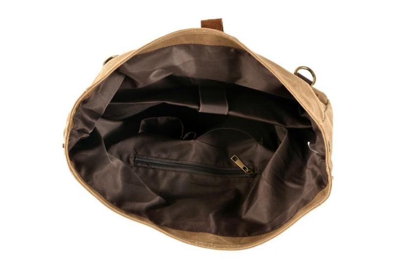 Women's Canvas Crossbody Messenger Handbag in Khaki, Green or Grey