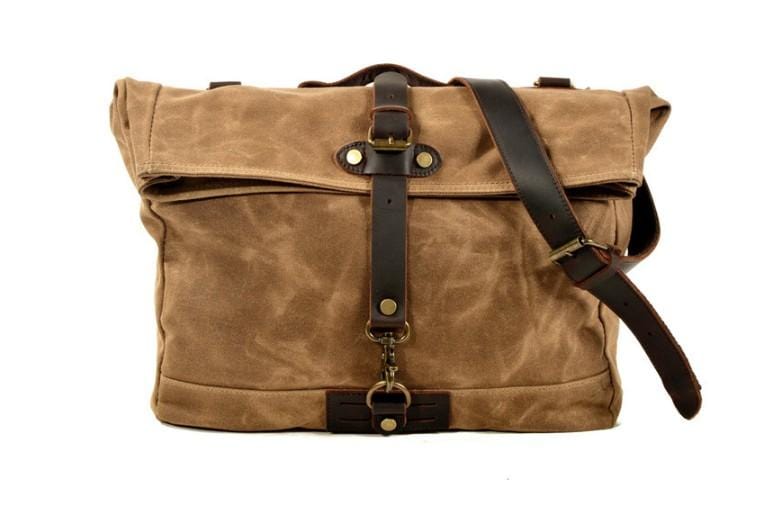 Women's Canvas Crossbody Messenger Handbag in Khaki, Green or Grey