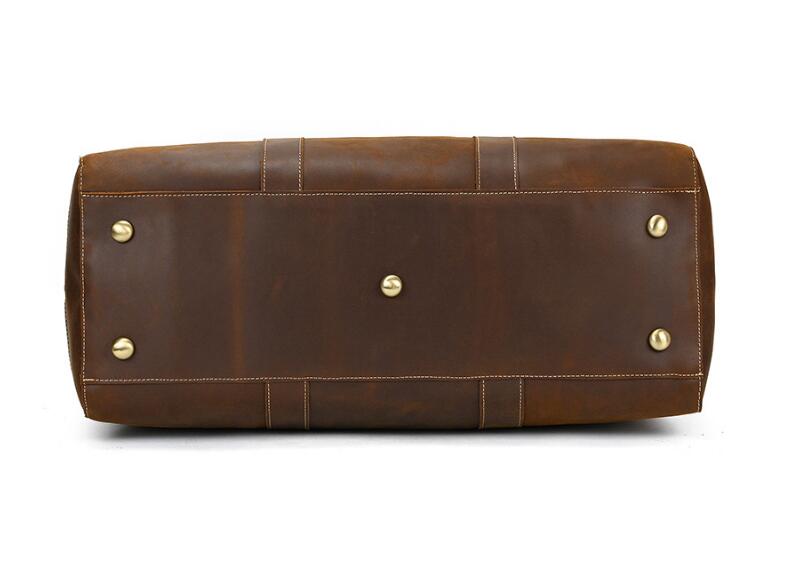 Brown Leather Duffle Bag For Men