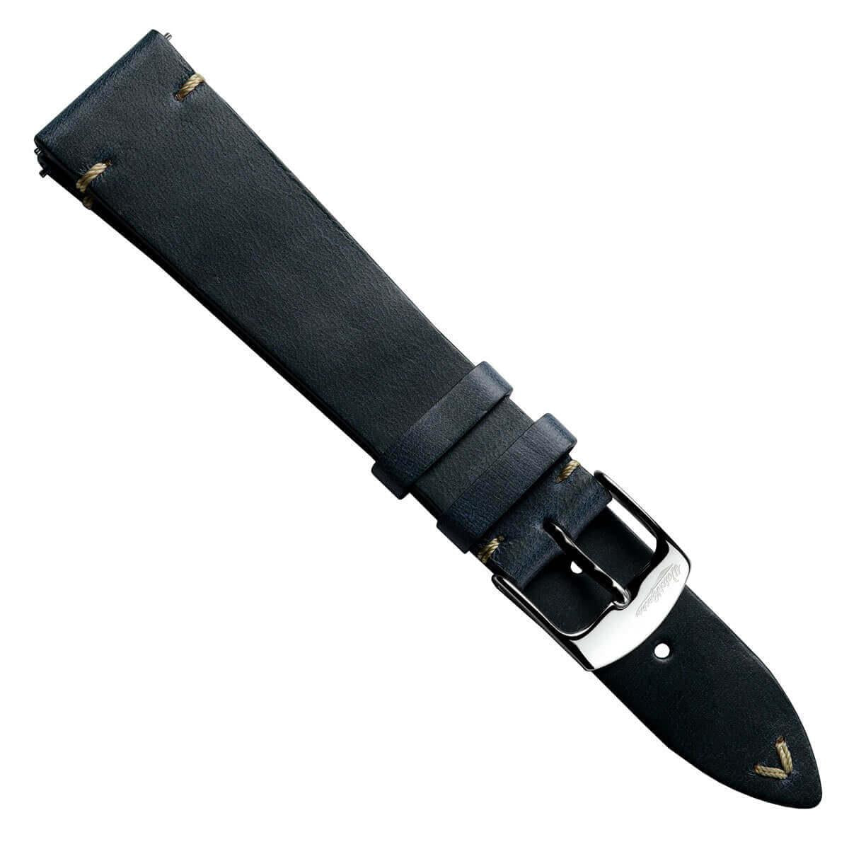 Genuine Horween Chromexcel® V-Stitch Leather Watch Strap - Chromexcel Seaweed Green