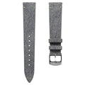Bracelet de montre en cuir véritable avec design en denim V-Stitch - Gris élég Antenez