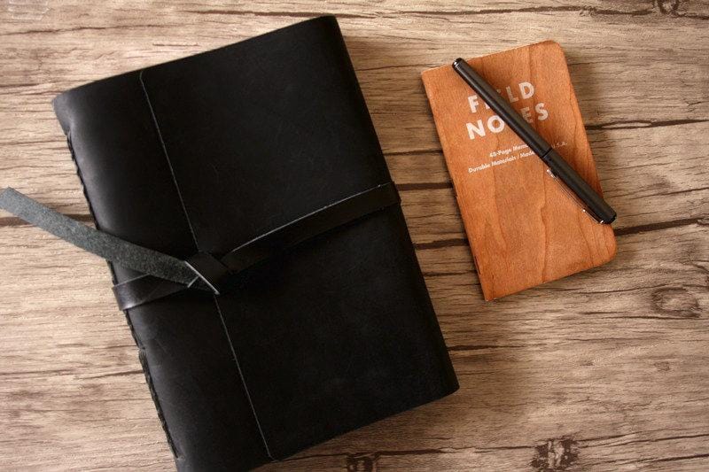 Personalized Leather Baby Boy Memory Book Album