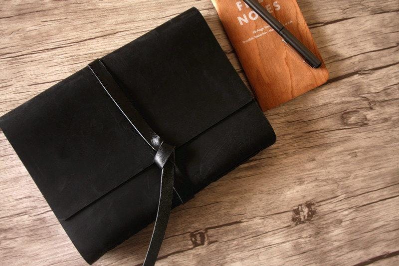 Monogrammed Leather Unique Wedding Guest Book