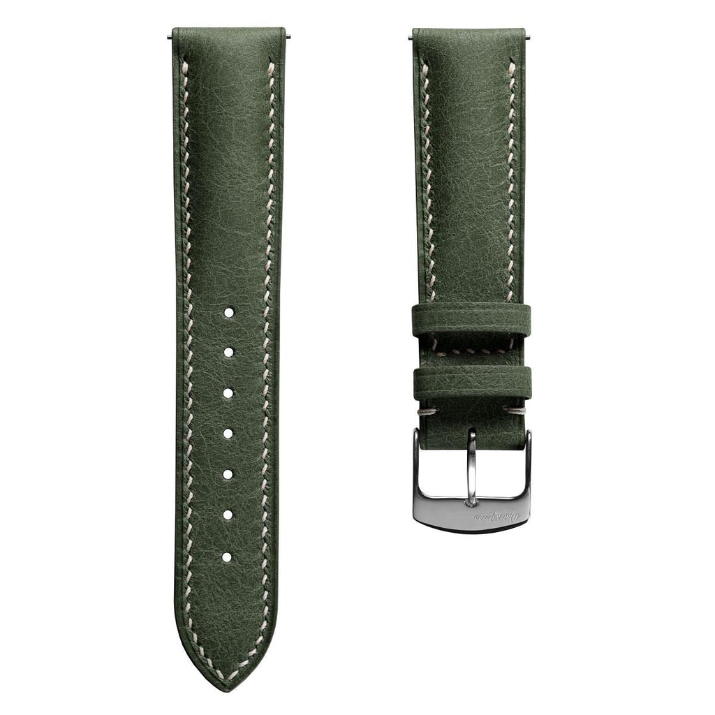 Lerano Tuscan Lederarmband mit Polsterung in elegantem Grün