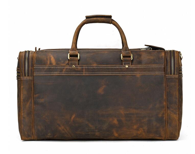Outdoor Leather Men Duffle Bag