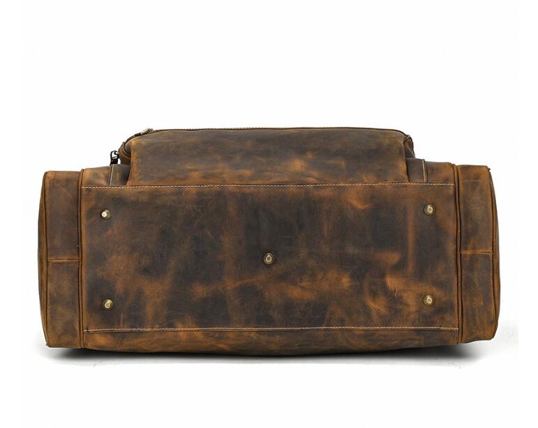 Outdoor Leather Men Duffle Bag