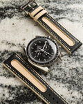 Classic Twin-Tone Elegance Leather Watch Strap