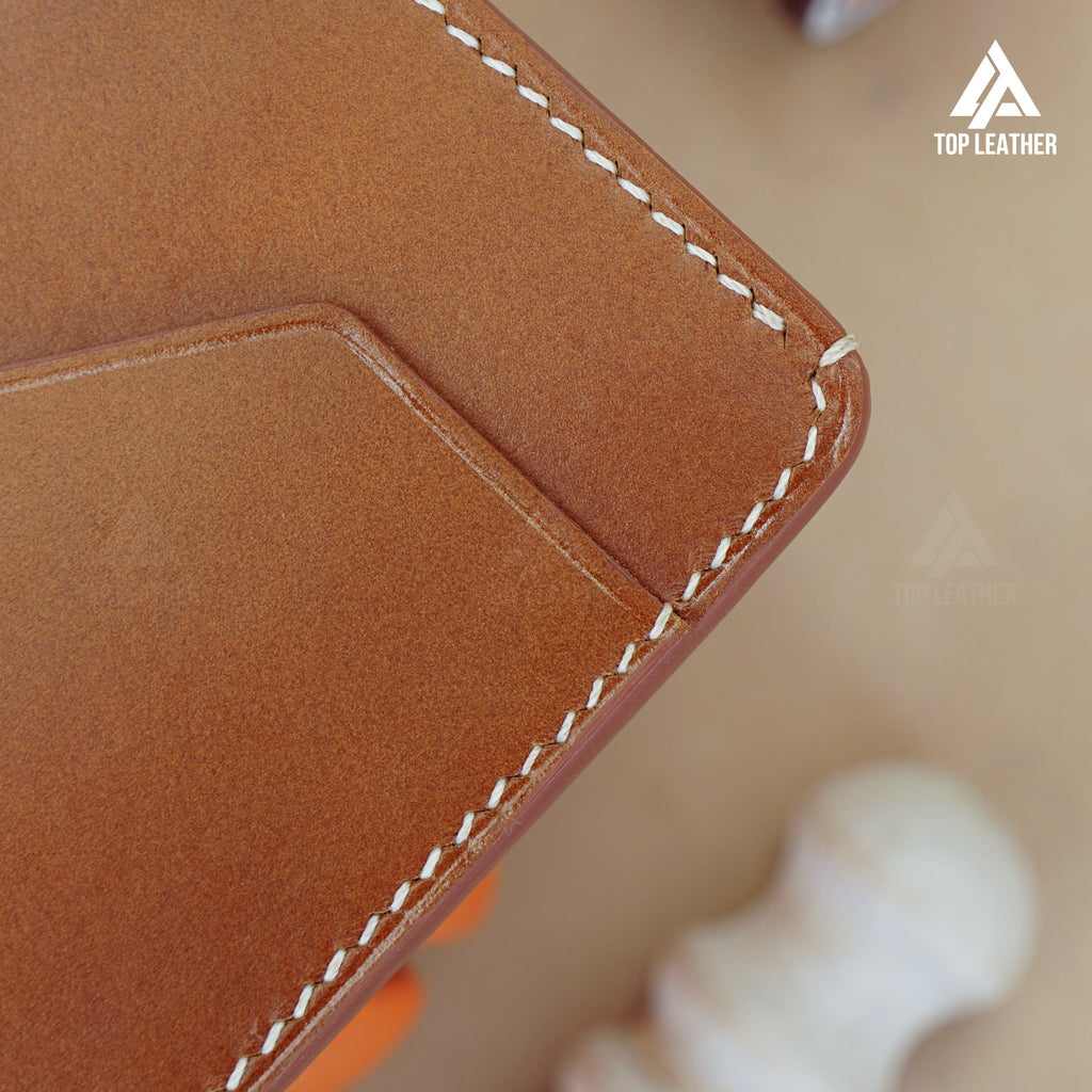 Premium Oil Pull Up Bifold Leather Wallet Handmade Craft stitching