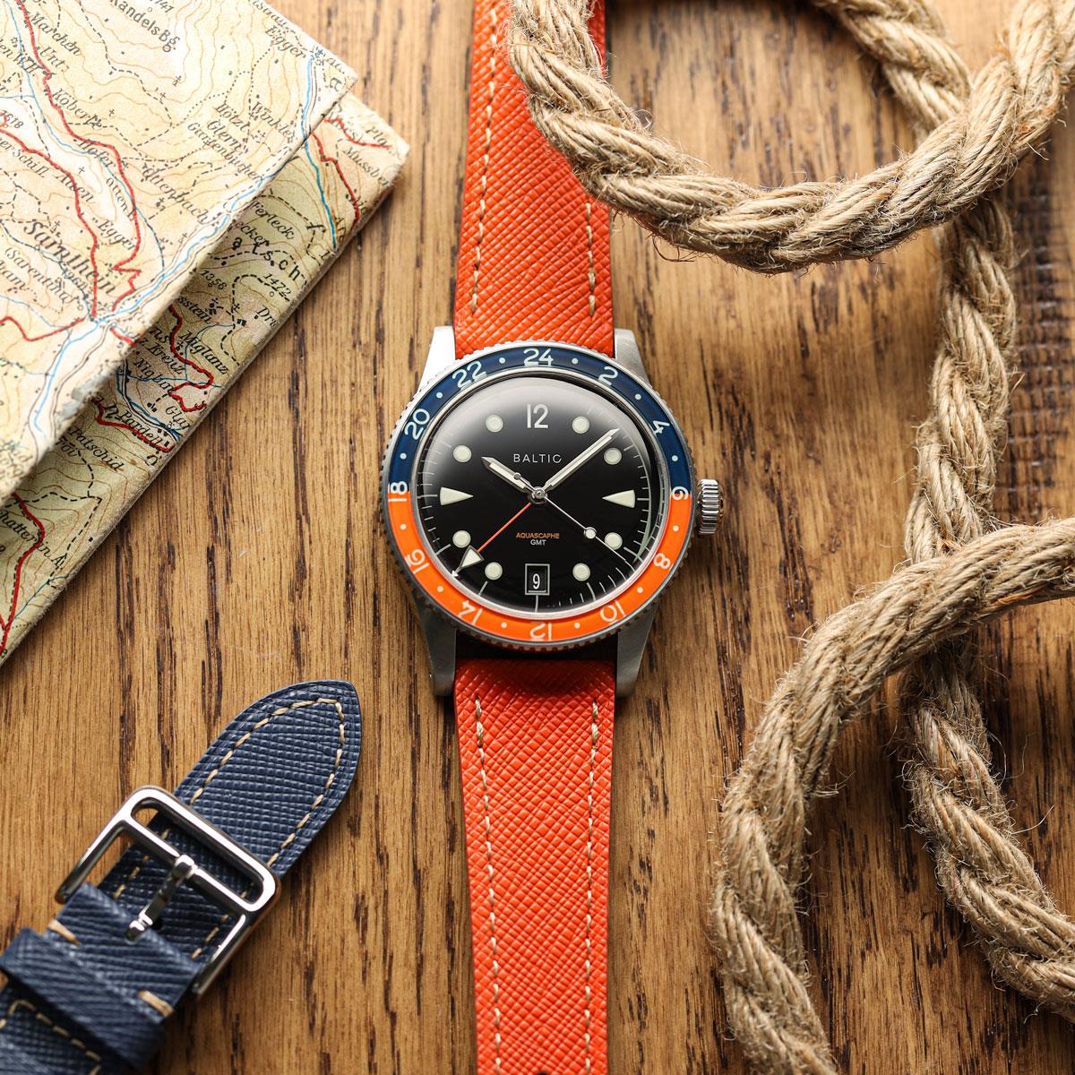 Brixham Saffiano Lederarmband - Sevilla Orange
