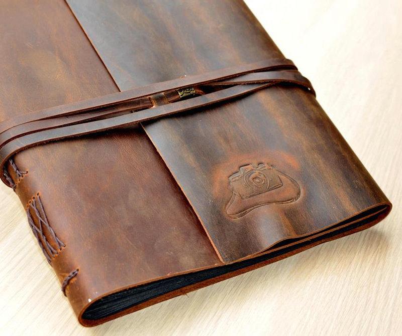 Handmade Personalized Leather Custom Guest Book Album
