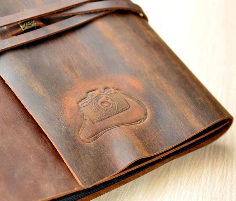 Handmade Personalized Leather Custom Guest Book Album