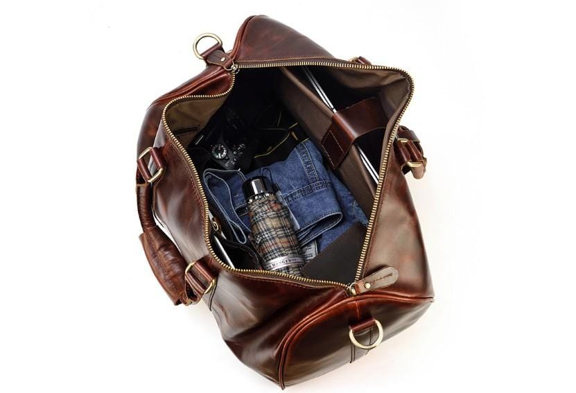 Leather Travel Bag Luggage Duffel Weekender Bag