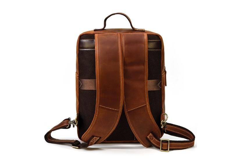 Leather Full Grain Leather Backpack Purse Rucksack