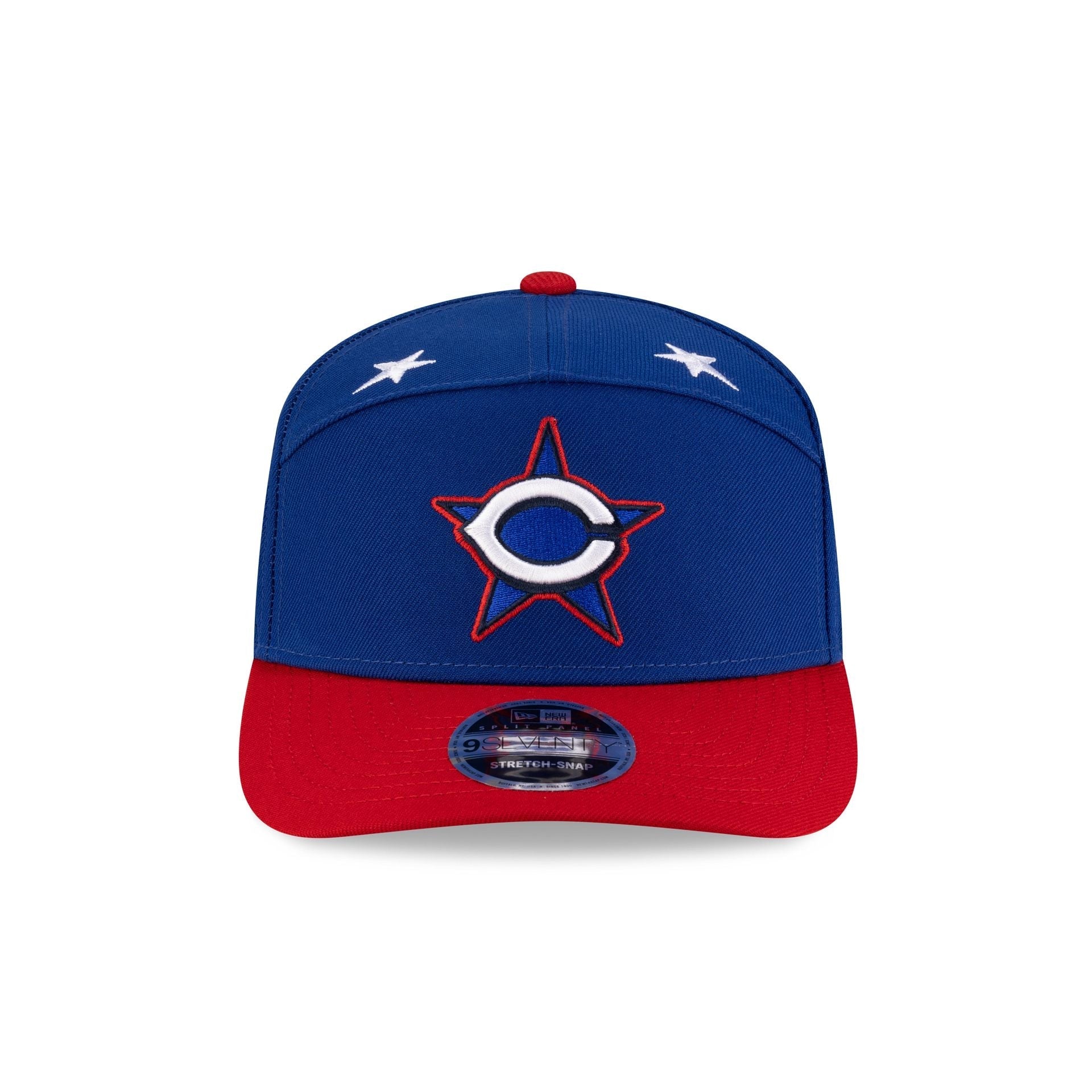 Cincinnati Reds 2025 All-Star Game Workout Split Panel 9SEVENTY Stretch-Snap Hat