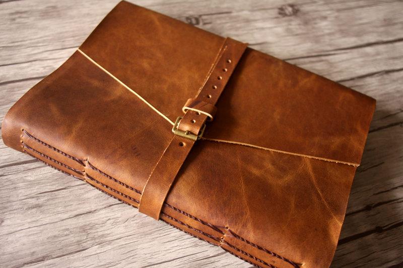 Personalized Leather Wedding Memory Book Photo Alum