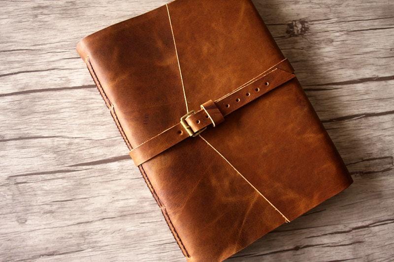 Personalized Leather Wedding Memory Book Photo Alum