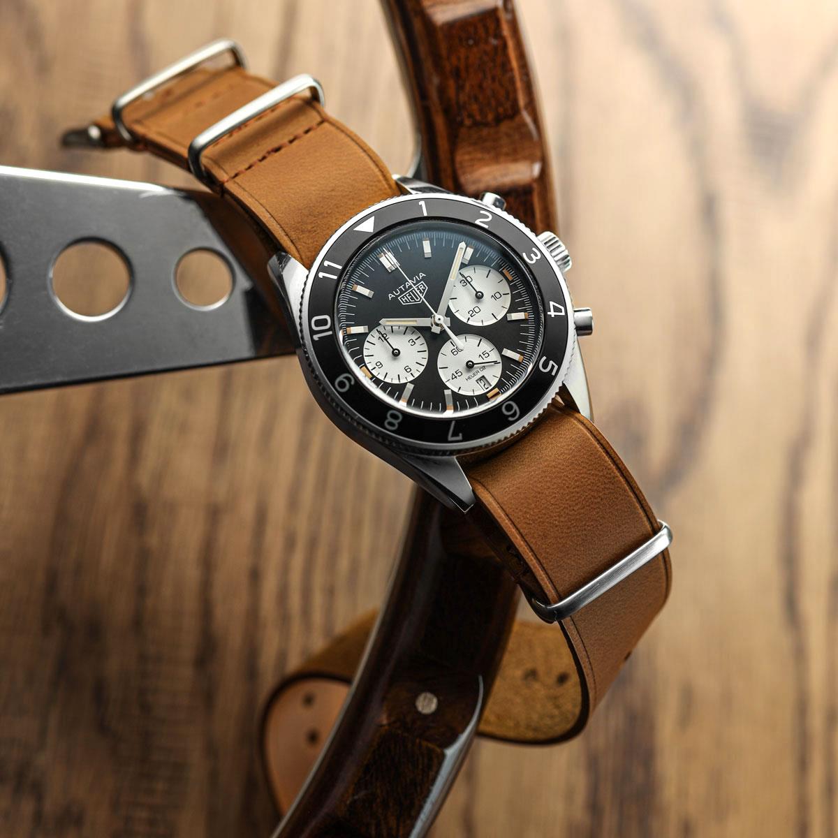 Cambridge Genuine Leather British Military Watch Strap - Light Brown