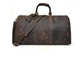 Vintage Large Brown Leather Travel Bag Luggage Duffle