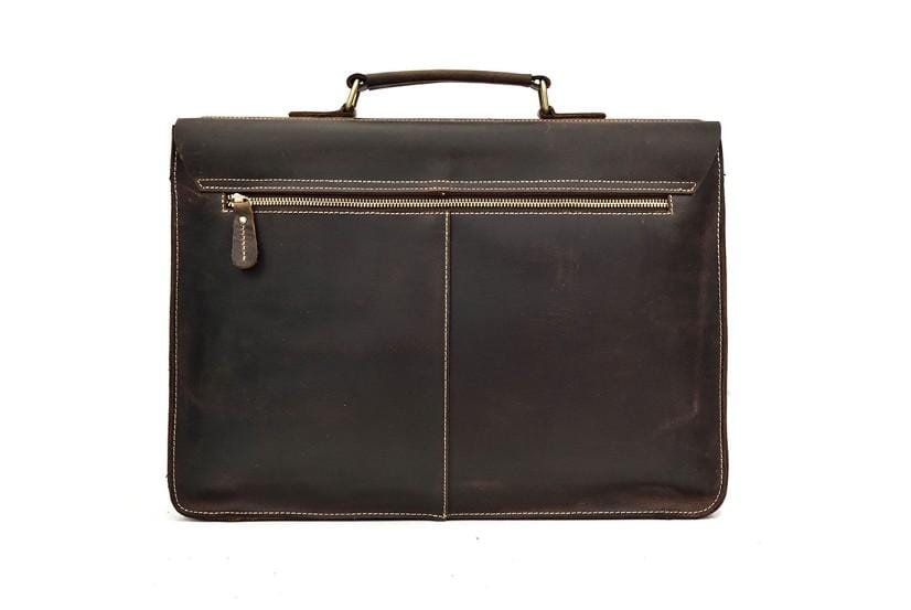 Brown Mens Leather Messenger Bag Satchel
