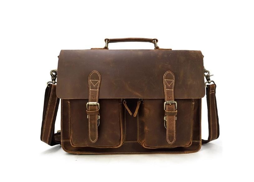 Distressed Leather Messenger Bag Womens Satchel
