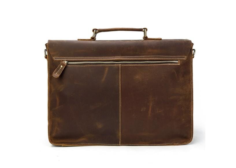 Distressed Leather Messenger Bag Womens Satchel