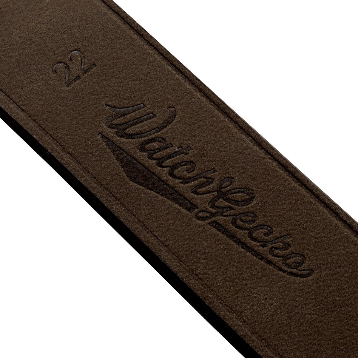 Cambridge Genuine Leather British Military Watch Strap - Chocolate Brown