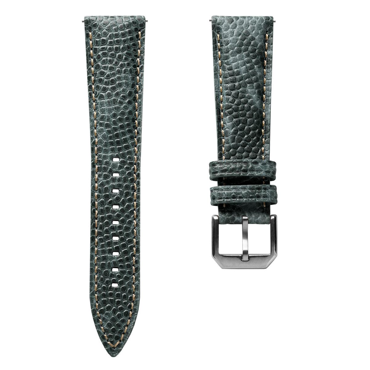 Adassa Gepolsterte Lederarmband für Uhren - Kaviar Mattblau