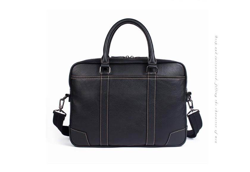 Mens Black Leather Messenger Bag Womens Satchel