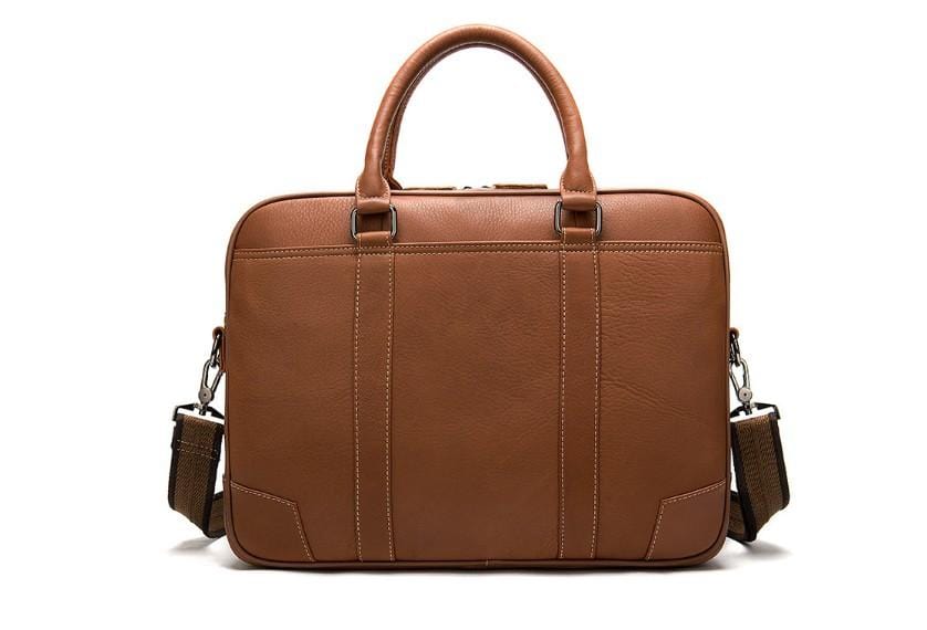 Brown Leather Messenger Bag for Women's Business Satchel