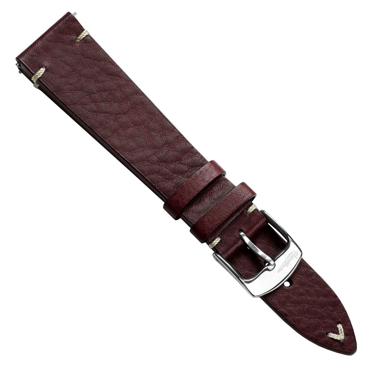 Badalassi Carlo Minerva Box Genuine Leather Watch Strap - Chestnut Brown