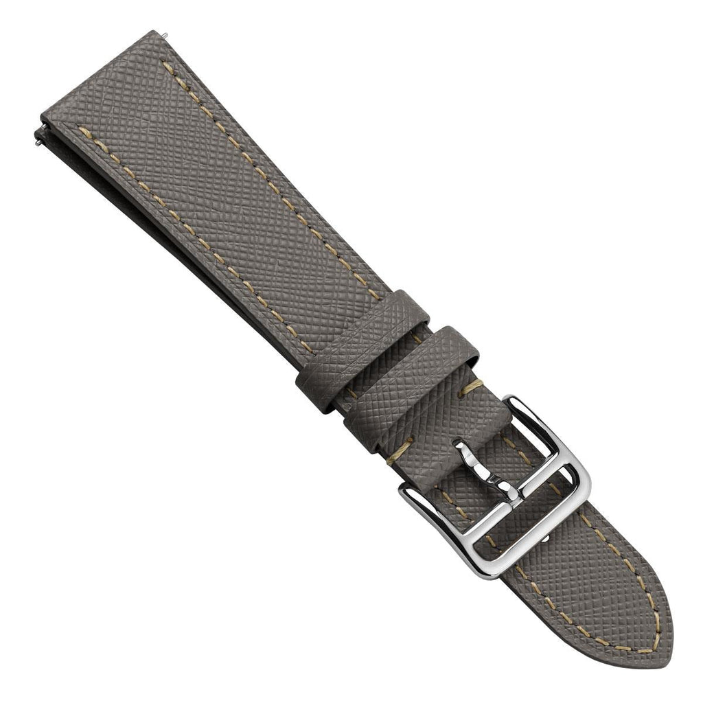 Montre en cuir Saffiano Grège de Brixham pour un style élégant et sophistiqué