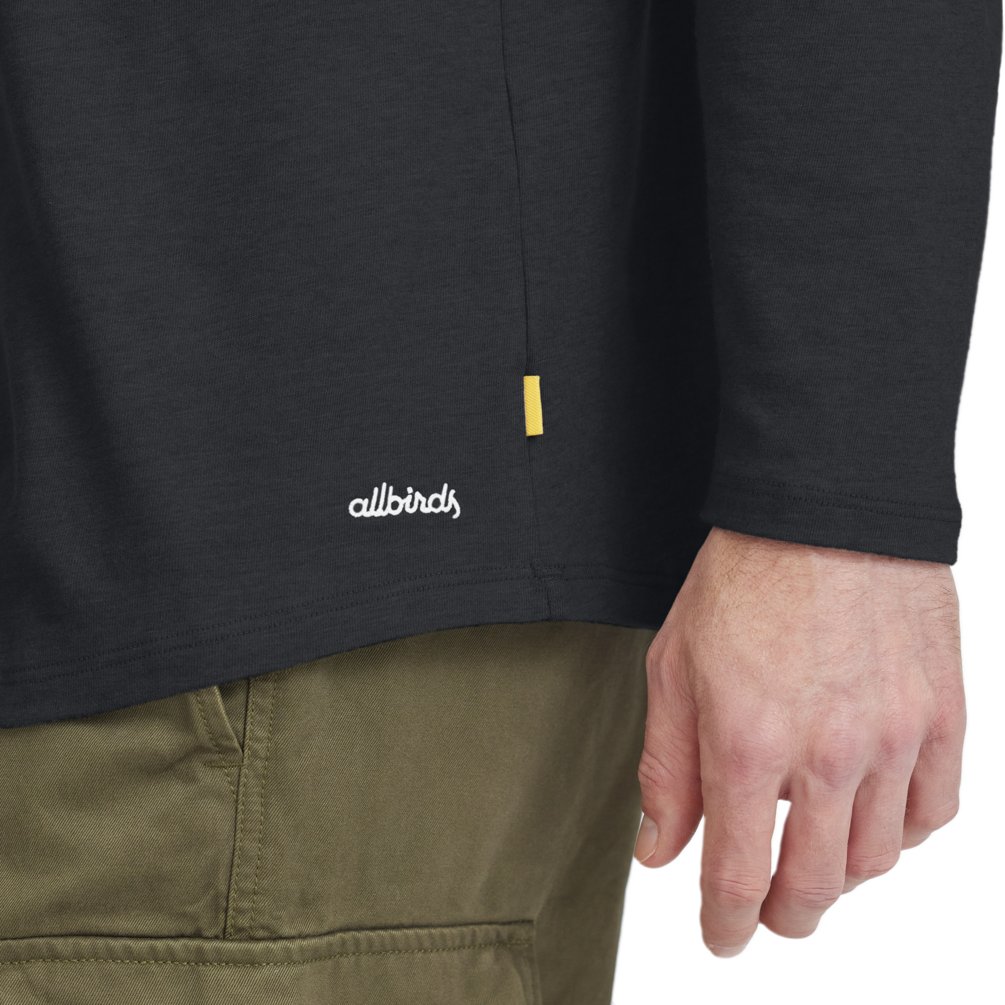 Men's Soft Merino Long Sleeve Tee - True Black