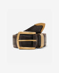 Croc Embossed Metal Tip Belt