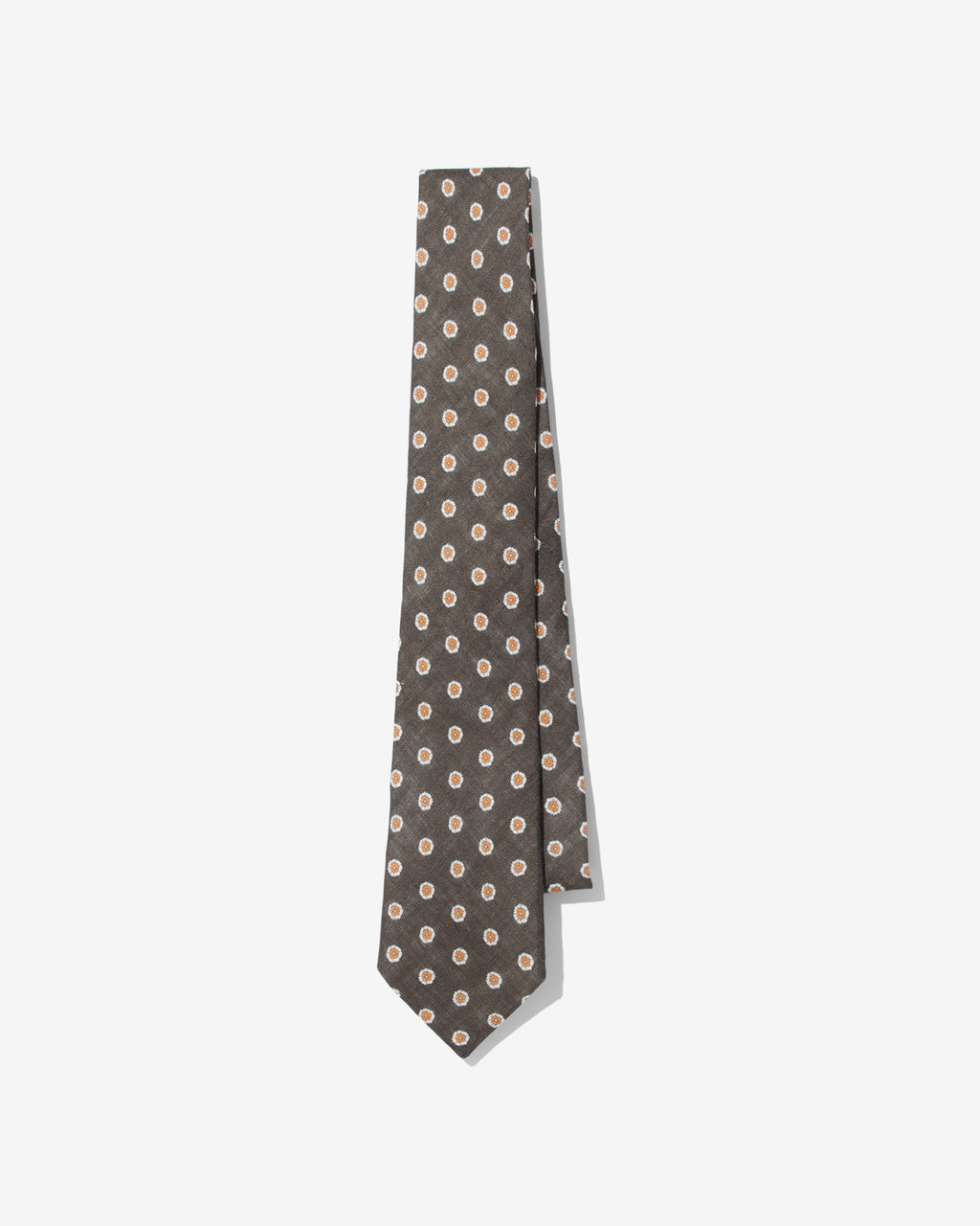 Linen Flower Print Necktie