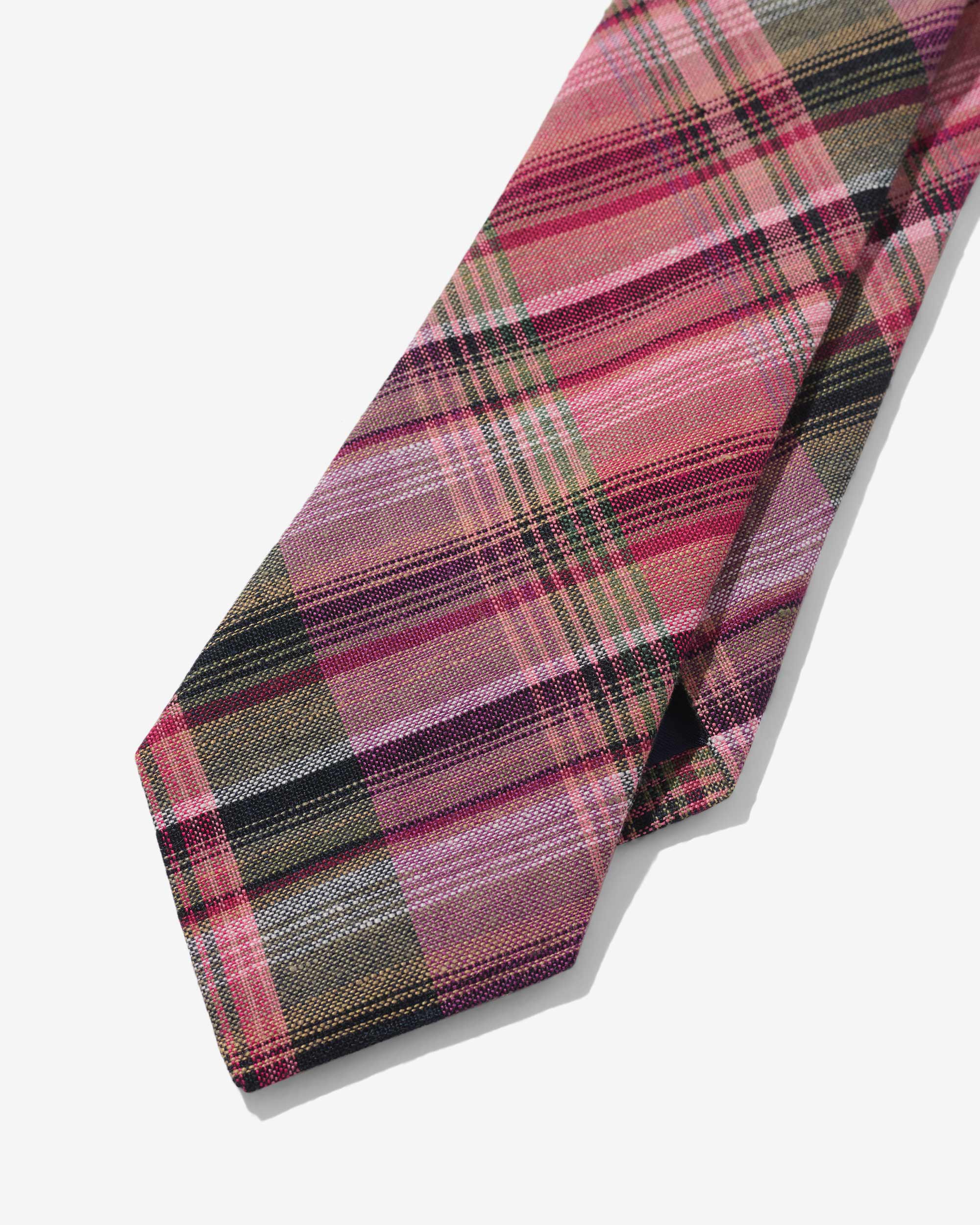 Linen Madras Necktie