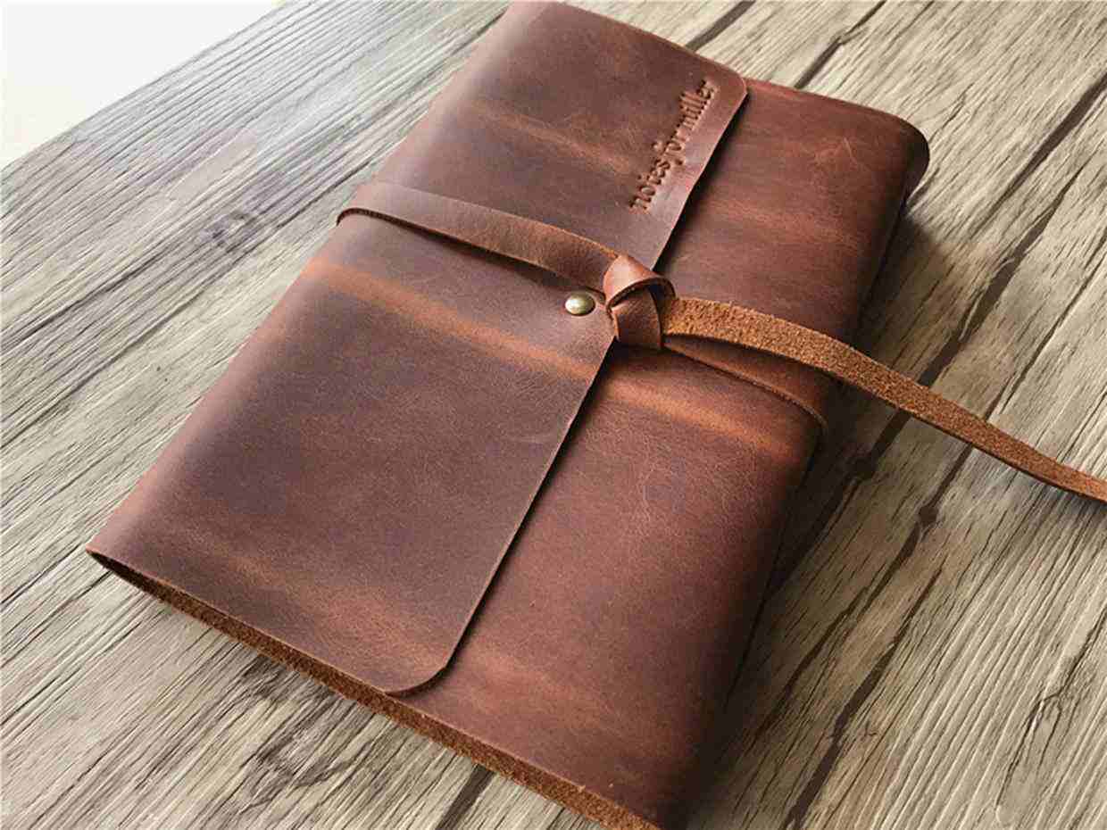 Monogrammed Leather Notebook