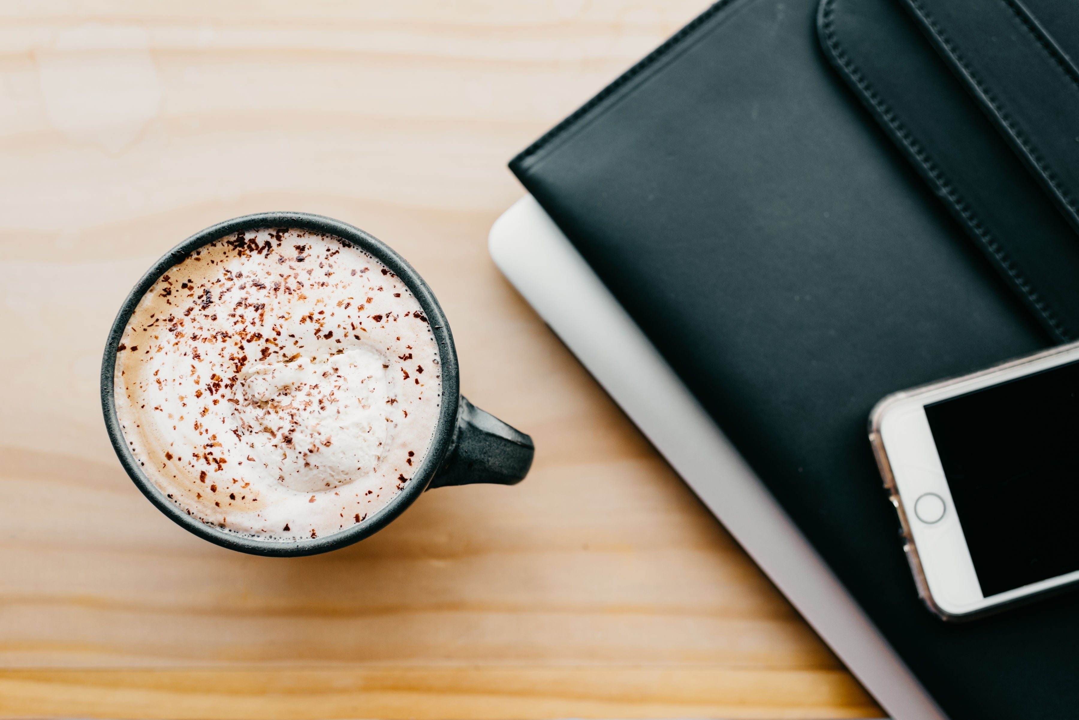 Leather MacBook Envelope Case - Midnight