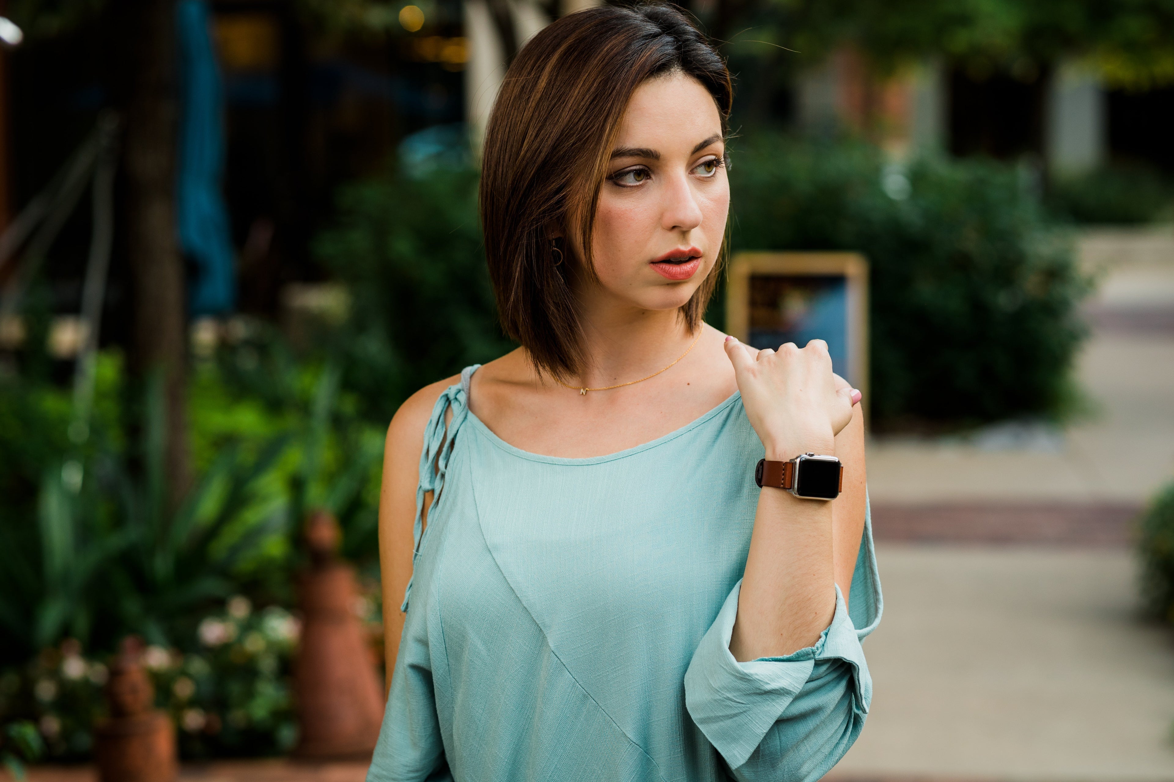 Leather Simple Apple Watch Band - Medium Brown