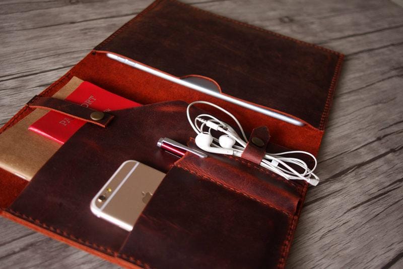 Womens iPad Pro Leather Portfolio Holder