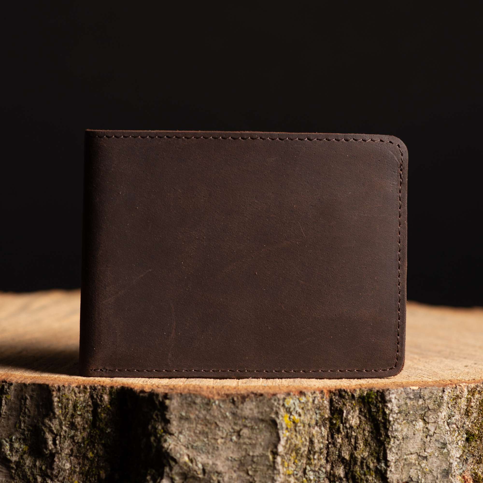 Flex - Vintaged Black Full-Grain Distressed Leather Flexible Wallet