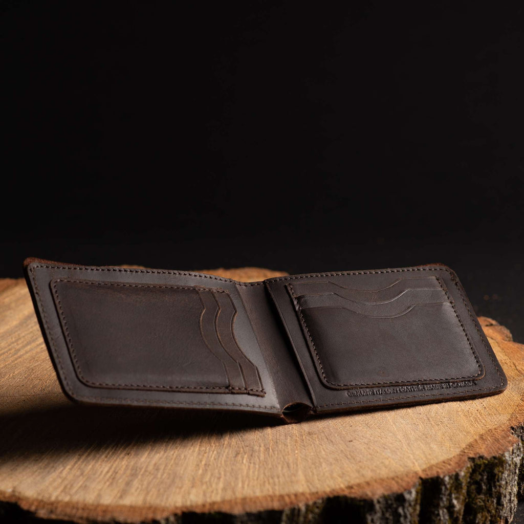 Flex - Vintaged Black Full-Grain Distressed Leather Flexible Wallet