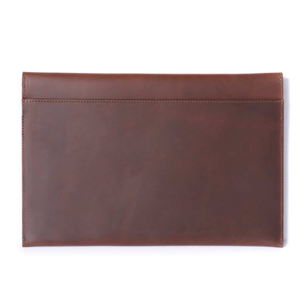 Leather MacBook Envelope Case - Chestnut