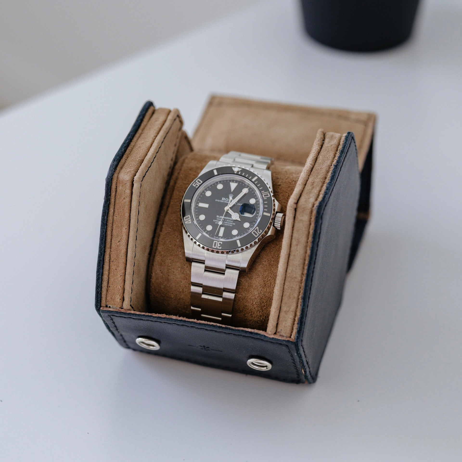 Leather Watch Case - Midnight