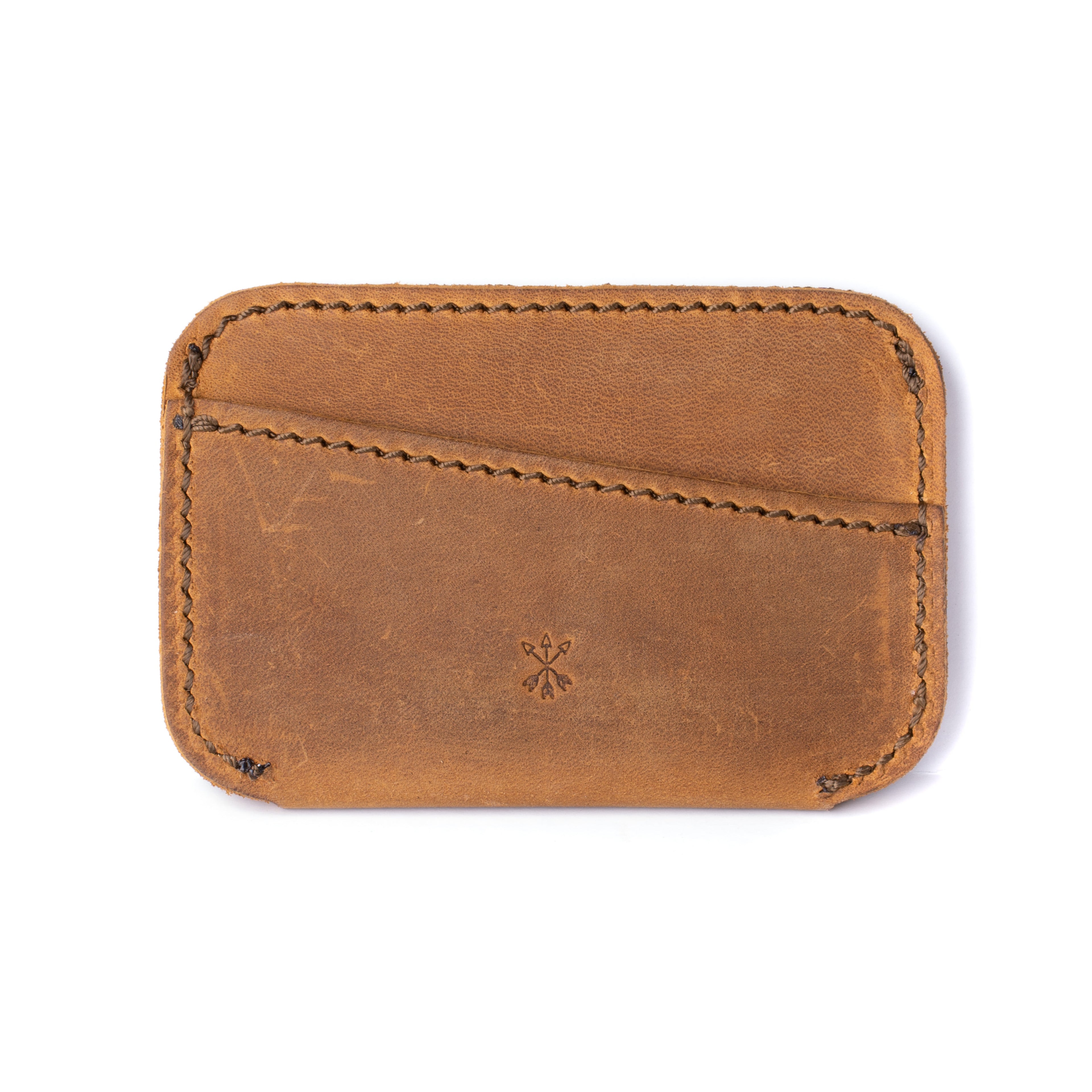 Leather Simple ID Wallet - Tobacco
