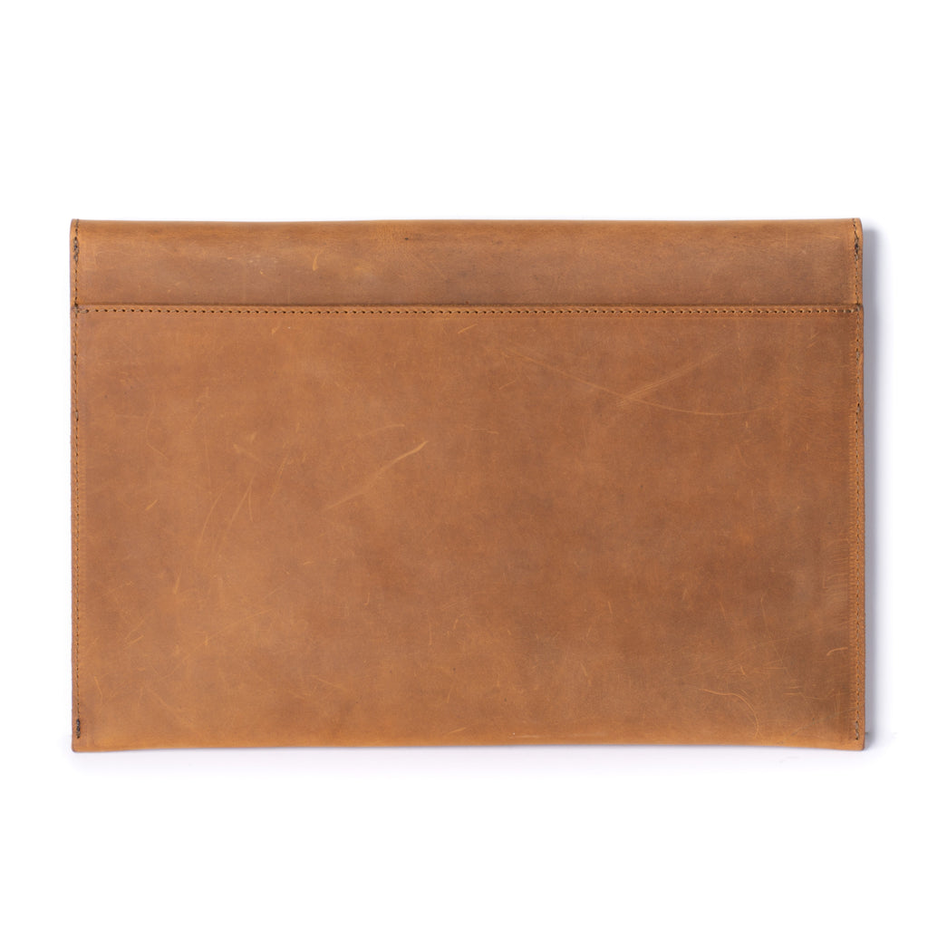 Leather MacBook Envelope Case - Tobacco