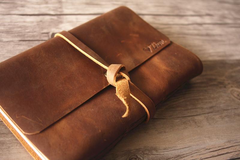Leather Modern Baby Memory Books Album Personalized