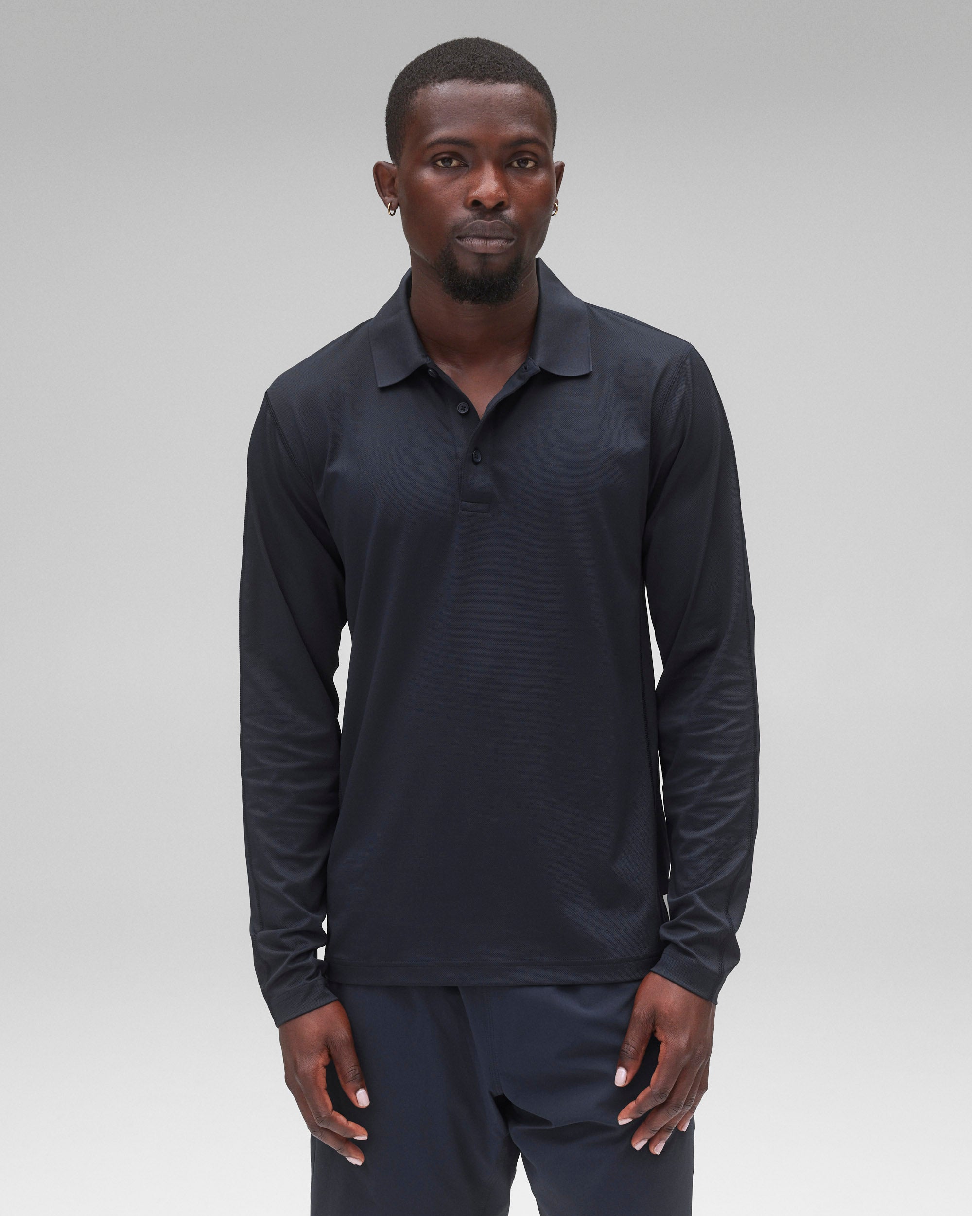 Tech Pique Playoff Long Sleeve Polo - Vault